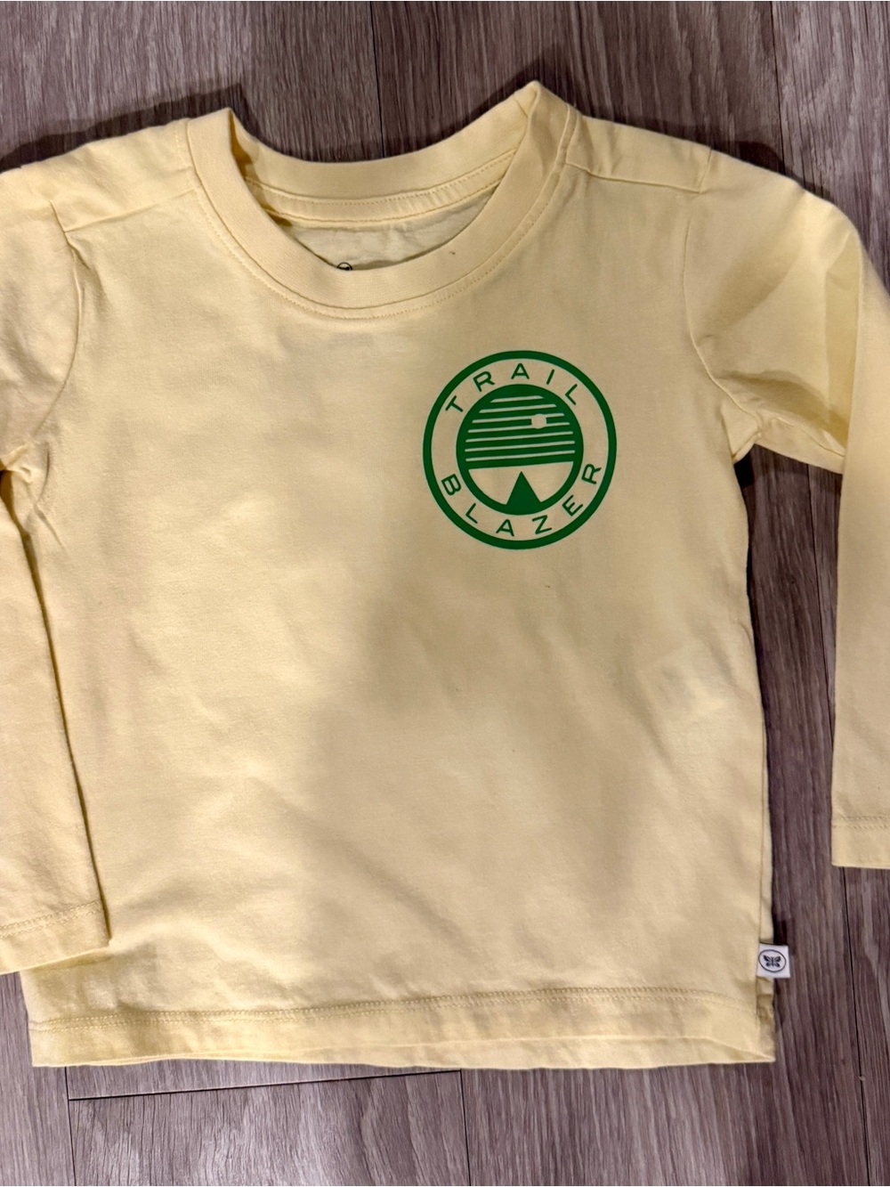 Trail Blazer Mountain Bike Long Sleeve Toddler 2T Yellow Custom Tee